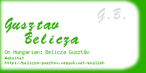 gusztav belicza business card